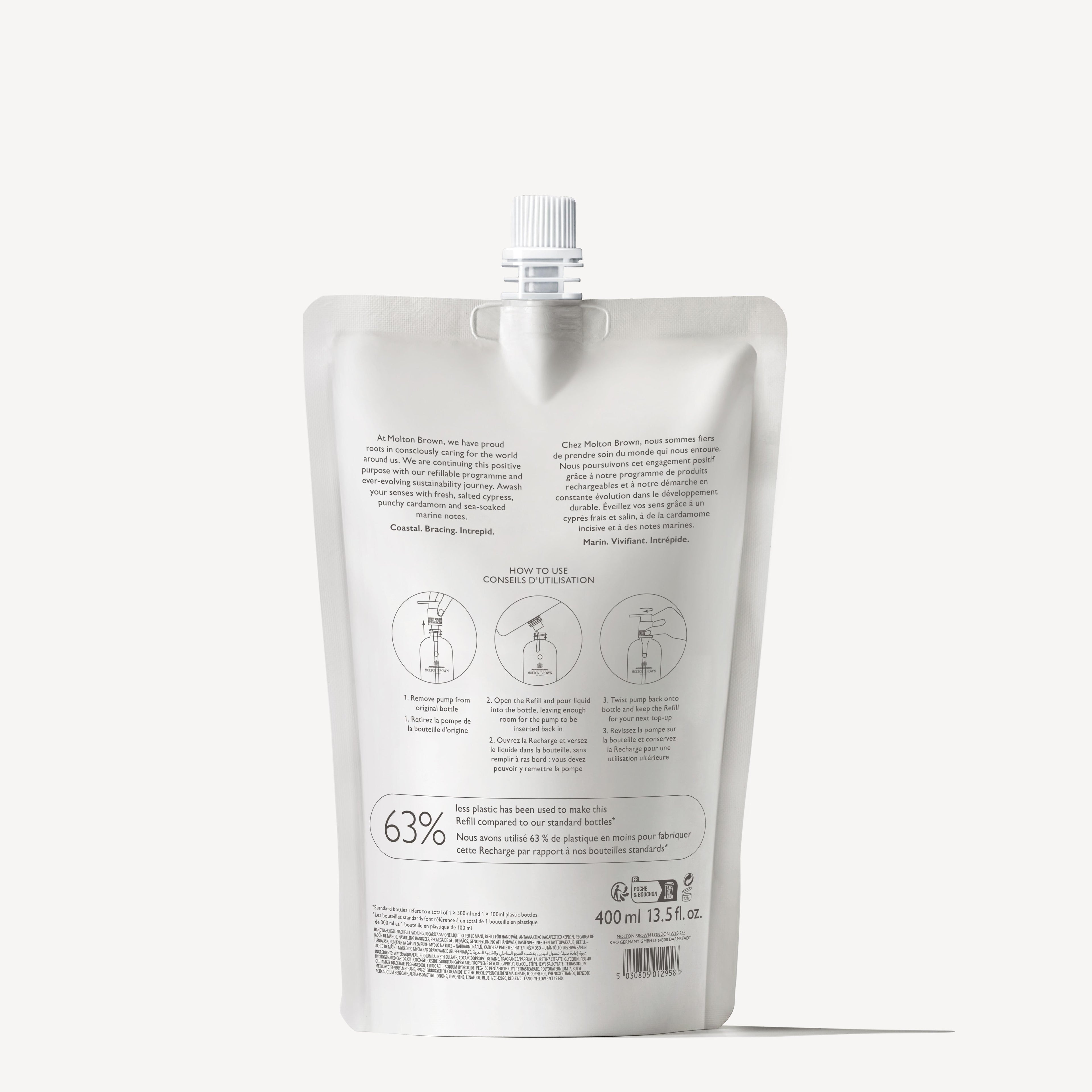 Molton Brown Coastal Cypress & Sea Fennel Fine Liquid Hand Wash Refill 400ml