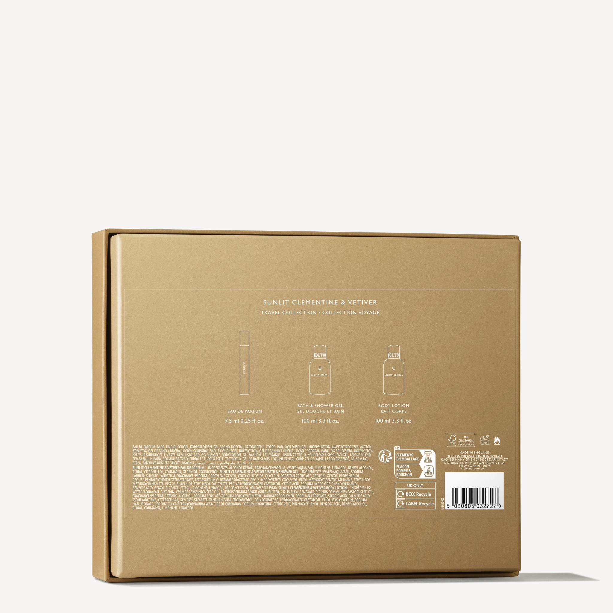 Sunlit Clementine & Vetiver Travel Set